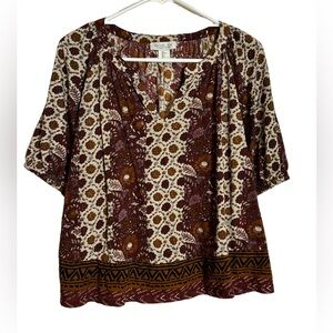 🤎 Rachel Zoe Brown Boho Blouse